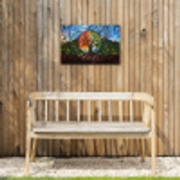 Boom - Seizoenen - Mozaïek - Bergen Tuinposter op houten frame 2 cm dik klein -sfeer4
