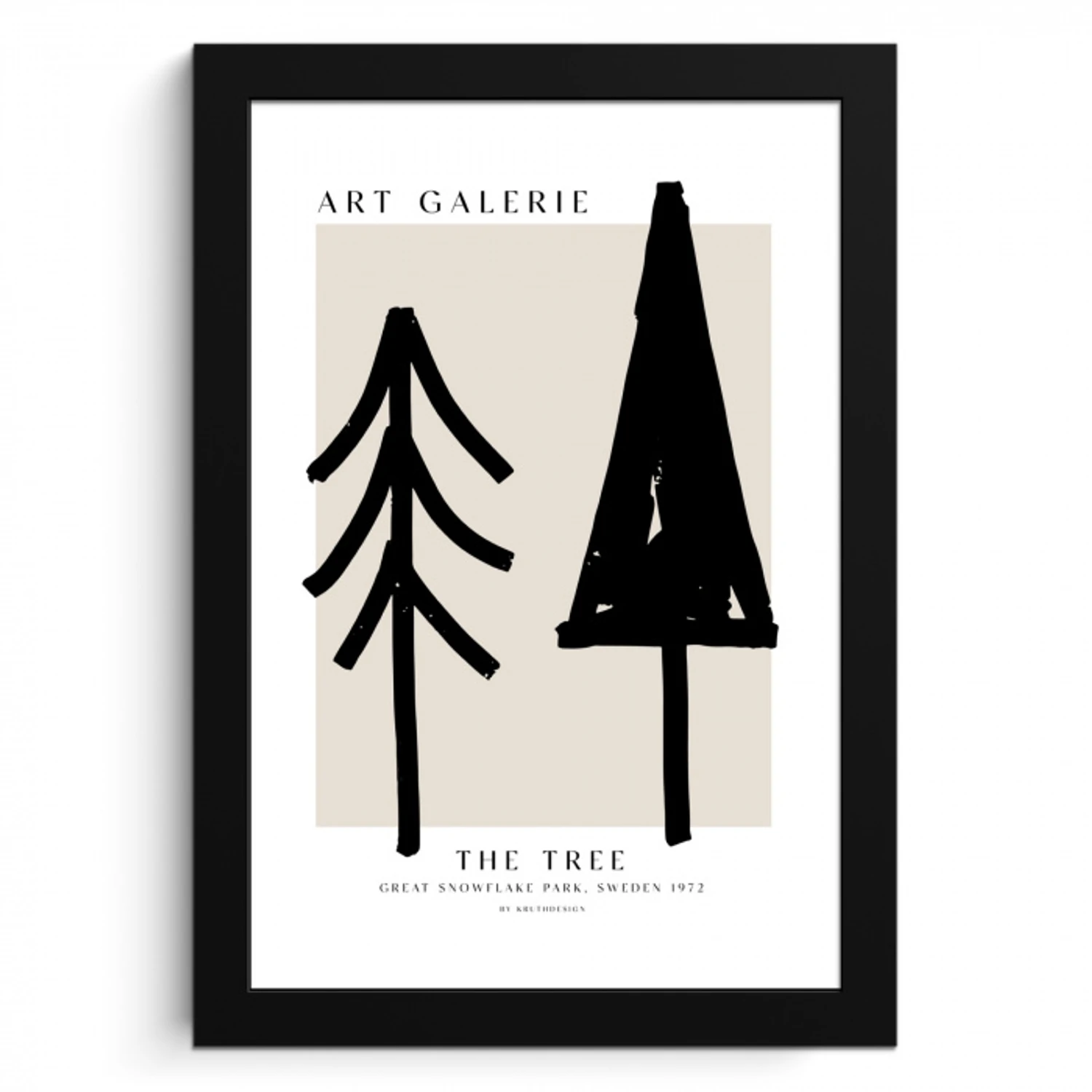 Bomen - Kerst - Zwart - Feest KitchenYeah - Keuken - Fotolijst klein -3d