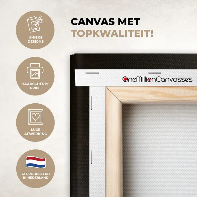 Stilleven - Perziken - Vintage KitchenYeah - Keuken - Canvas klein -zcloseup