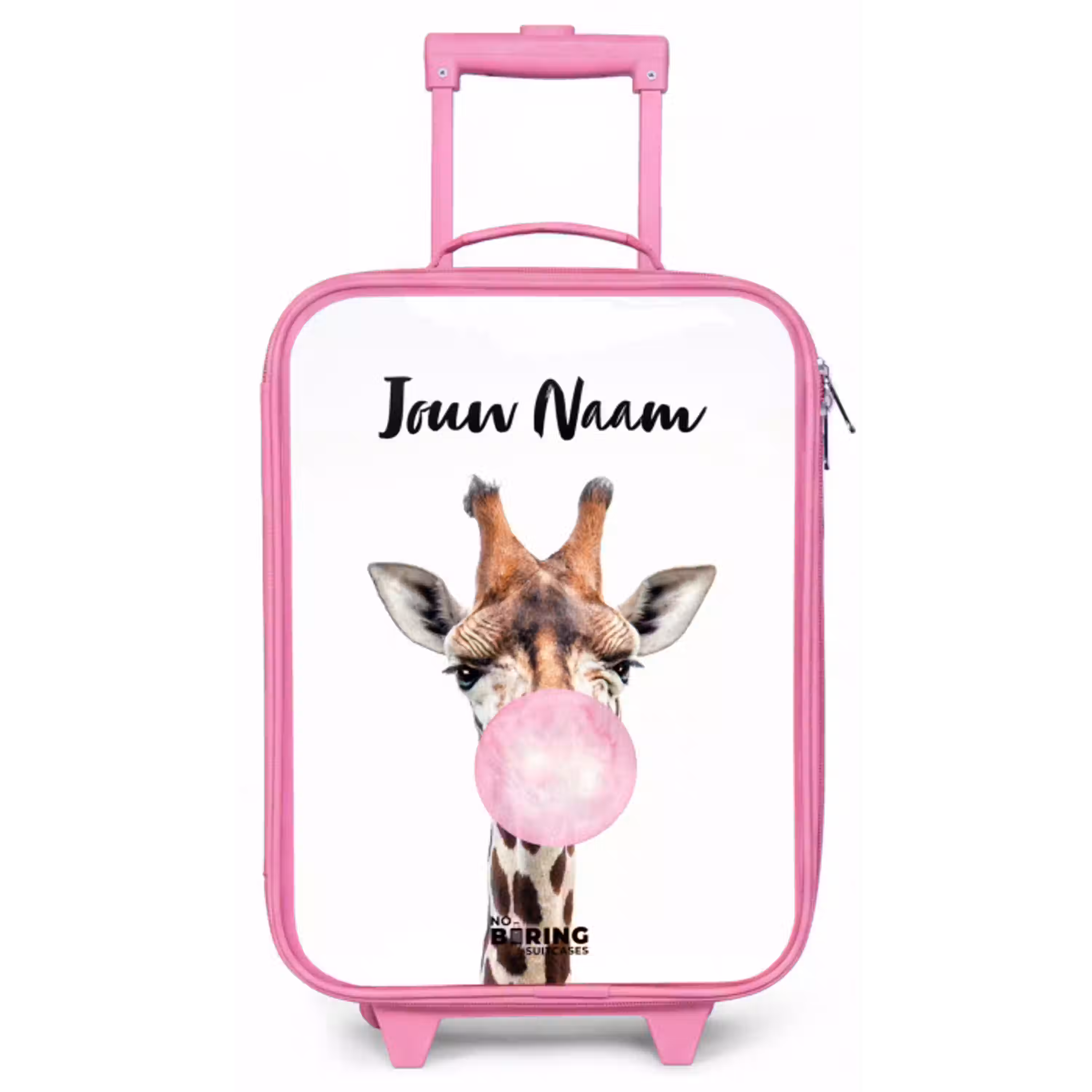 Kauwende Kobus Kinderkoffer - Roze klein -zz3dotto