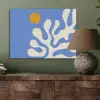 Minimalistisch - Organisch patroon - Blauw PET vilt klein -sfeer2