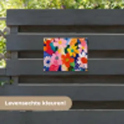 Bloemen - Kleurrijk - Stippen tuinposter los doek klein -sfeer3