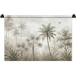 Jungle - Palmbomen - Natuur Wandkleed katoen klein -zz3d