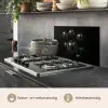 Discoballen - Minimalistisch - Zwart keuken achterwand spatscherm klein -usp_NL