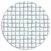 Patroon - Raster - Blauw - Grijs Wandcirkel plexiglas klein 852 -3d