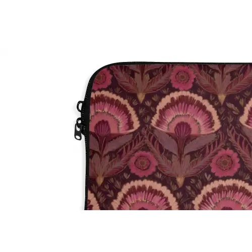 Antiek - Bloemen - Kleurrijk laptophoes neopreen klein 279 -detail