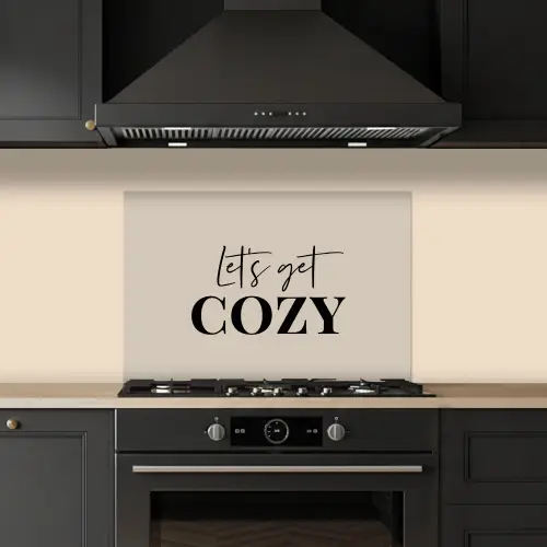Beige - Winter - Quote - Cozy keuken achterwand spatscherm klein -sfeer1