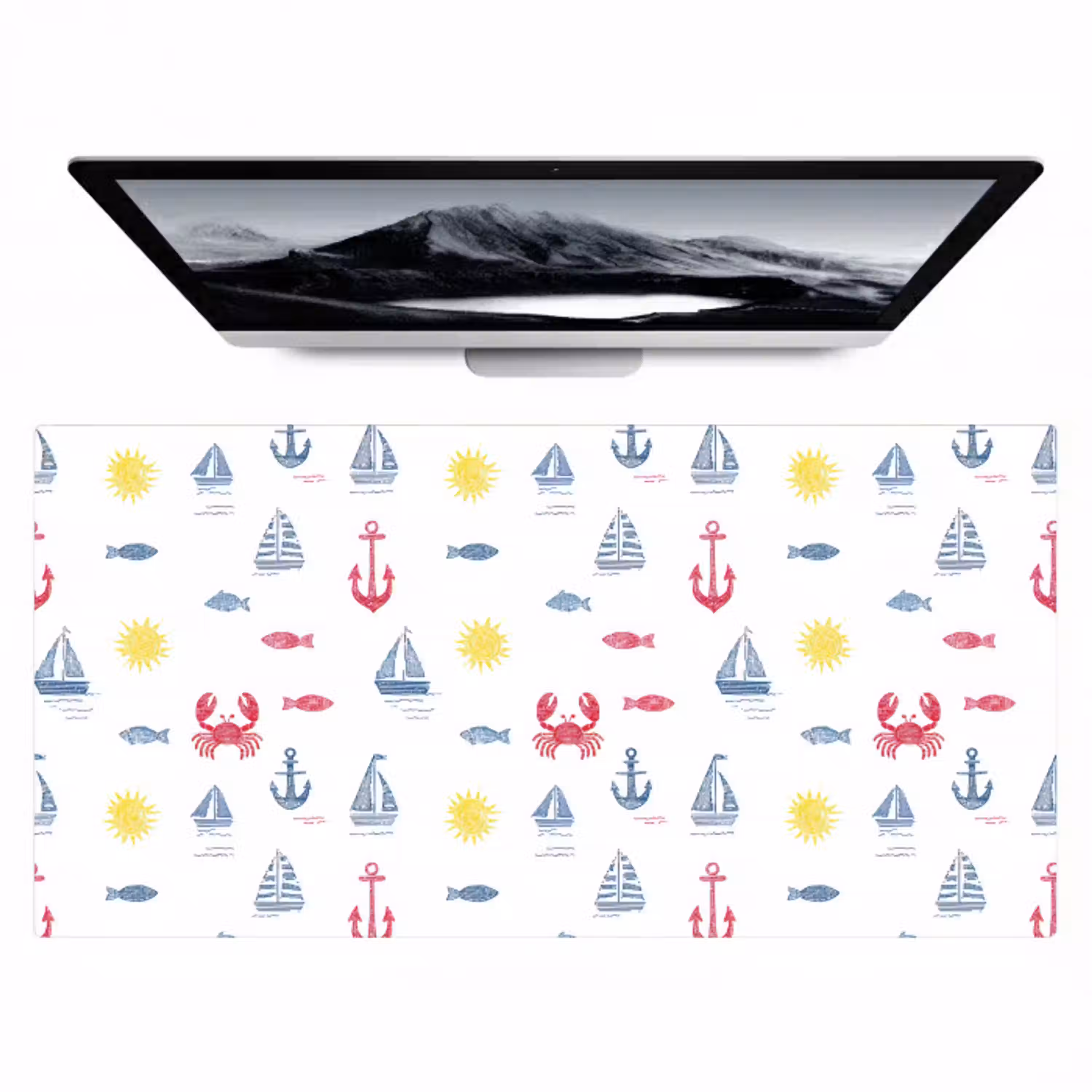 Nautisch - Illustraties - Kleurrijk Muismat XXL klein 681 -zzz3d