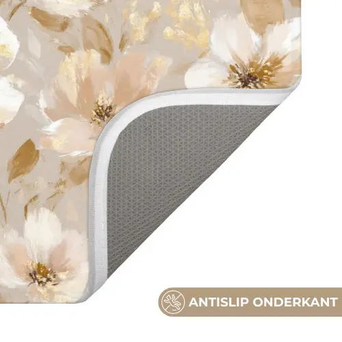 Bloemen - artistiek - Goud Badmat klein 997 -USP_AntislipNL
