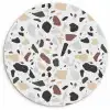 Terrazzo -  Patroon - Kleurrijk - Klei Wandcirkel plexiglas klein 852 -3d