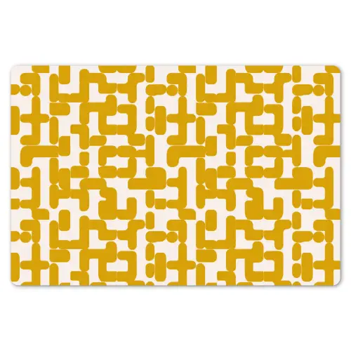 Geel - Beige - Patroon Placemat vinyl groot 368 -zzsfeer1_Kitchenyeah-website