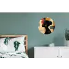 Zijaanzicht - Vrouw - Vormen Wandcirkel aluminium klein -slaapkamer