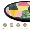 Abstract - Roze - Lappen - Vormen - Geel Fotolijst rond zonder passe partout klein -closeup_NL