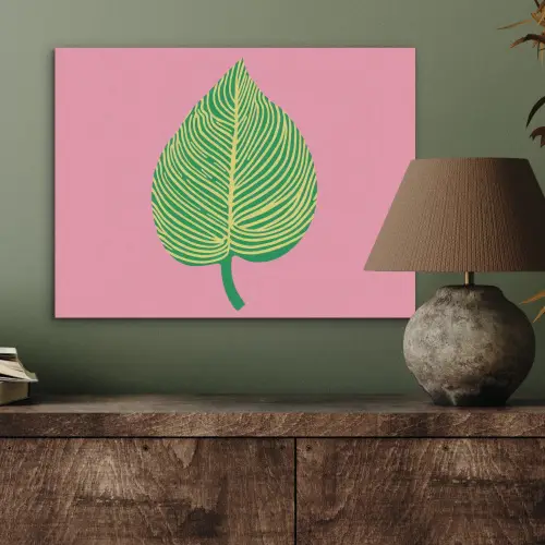 Illustratie - Blad - Minimalistisch - Groen PET vilt klein -sfeer2