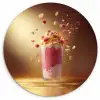 Framboos - Smoothie - Drinken - Roze KitchenYeah - Keuken - Wandcirkel Forex klein -3d