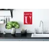 Rood - Love - Valentijn - Roze Muursticker klein -keuken