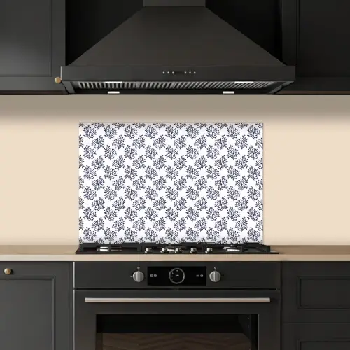 Oceaan - Koraal - Blauw - Wit keuken achterwand spatscherm klein 900 -sfeer1