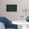 Bliksemschichten - Oranje - Dinosaurussen poster papier klein -sfeer3