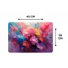 Bloemen - Verf - Abstract - Kleurrijk Placemat vinyl groot -specs