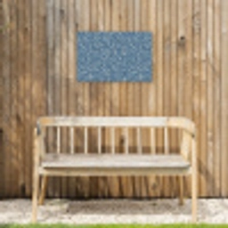 Bladeren - Klassiek - Patroon - Donkerblauw - Vintage Tuinposter op houten frame 2 cm dik klein 845 -sfeer4