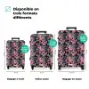 Tropisch vlinder patroon roze blauw NBS - Handbagage koffer - Kinderen Unisex middel zzzzzzVergelijking_3FR