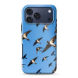 Zwaluwen - Vliegen - Blauw Toughcase MagSafe Apple iPhone 17 Pro Max klein -3d