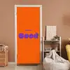 See the good - Paars - Oranje - Smiley deurposter klein -sfeer1