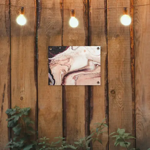 Steen - Marmer - Edelsteen - Abstract - Natuur - Roze tuinposter los doek klein -sfeer1