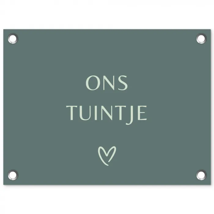 Ons tuintje tuinposter los doek klein -3d