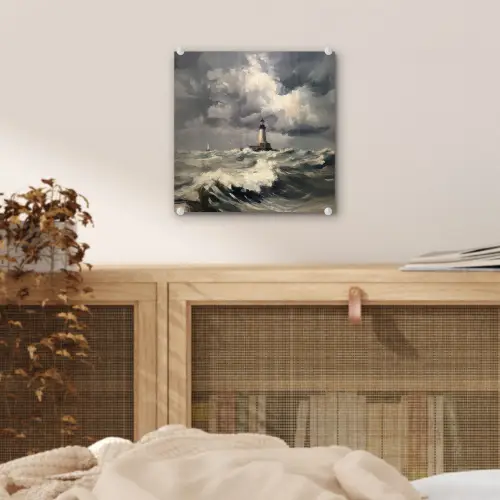 Vuurtoren - Golven - Storm plexiglas 5mm klein -sfeer4
