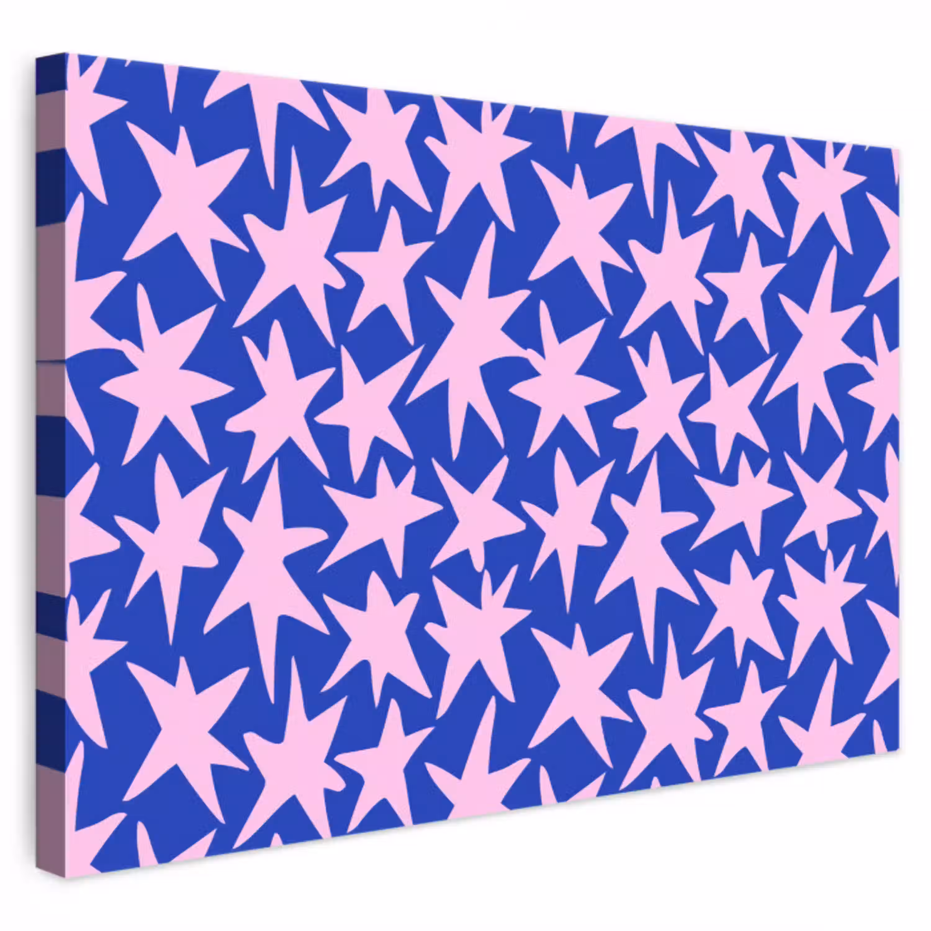 Modern - Sterren - Blauw canvas 2cm klein 34 -3d