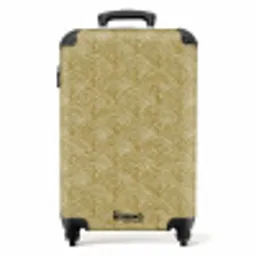 Waaier - Geometrisch - Groen NBS - Handbagage koffer - Volwassenen Unisex middel -productfoto_recht
