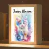 Kat - Kleurrijk - Verf - Dier - Wit Light Box met kabel (Kinderlampje) klein -zzz_3d_website