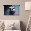 Stier - Zwart - Abstract - Horens Wandkleed katoen klein -sfeer4
