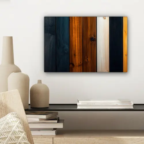 Hout - Planken - Donker - Warm canvas 2cm klein -sfeer6