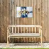 Abstract - Winter - Sneeuwvlok - Sneeuw - Goud Tuinposter op houten frame 2 cm dik klein -sfeer4
