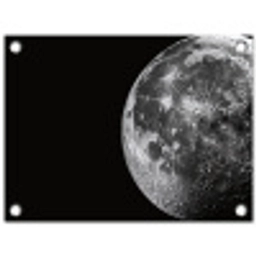Close-up - Maan - Wit - Textuur tuinposter los doek klein -3d
