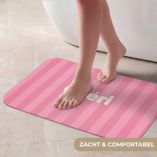 Gestreept - Roze - Chéri Badmat klein -USP_ZachtNL