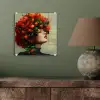 Vrouw - Appels - Rood - Bladeren plexiglas 5mm klein -sfeer3
