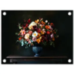 Groot - Bloemen - Vaas - Boeket tuinposter los doek klein -3d