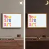 You are art - Kleurrijk - Grafisch Light Box met batterij (Wandlamp) middel -sfeer3