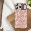 Lichtroze - Zebra - Patroon - Donkerroze Telefoonhoesje iPhone 17 Pro Max klein 879 -sfeer1