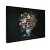Bloemen - Art - Pastel - Quotes Tuinposter op houten frame 2 cm dik klein -3d