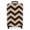 Zigzag patroon in verschillende tinten bruin NBS - Handbagage koffer - Kinderen Unisex middel -productfoto_recht