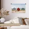 Strand - Huisjes - Kleurrijk - Duinen Wandkleed katoen klein -sfeer1