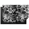 Zomer - Vlinder - Zwart - Grijs Inductie beschermer vinyl 3mm klein 276 -3d