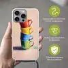 Mokken - Gestapeld - Keramiek - Kleurrijk Hoesje iPhone 16 Pro Max met koord klein -sfeer2_NL