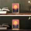 Zon - Geel - Bergen - Water Light Box met kabel (Tafellamp) klein -sfeer3