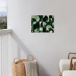 Abstract - Groen - Vormen tuinposter los doek klein -sfeer8