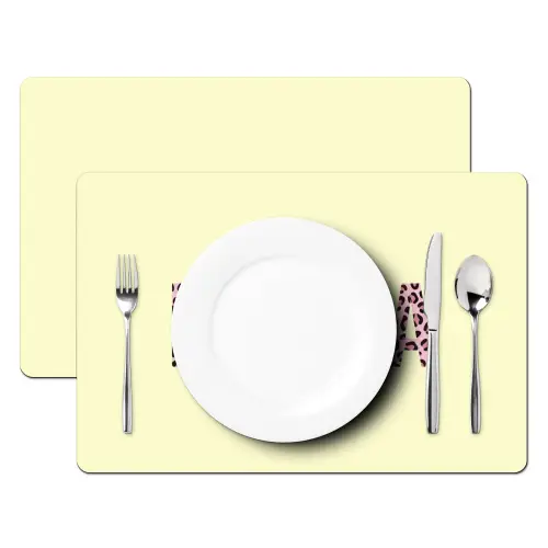 Karma - Luipaardprint - Geel Placemat vinyl groot -zzsfeer2_Kitchenyeah-website